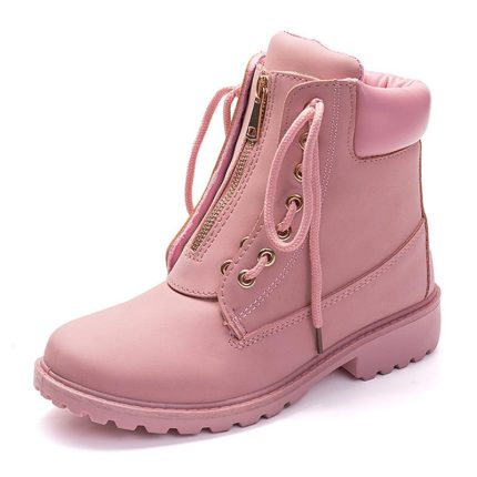 Women Boots New Women Spring Autumn Boots With Low Heels Shoes Woman Camouflage Leather Boots Ankle Botas Mujer